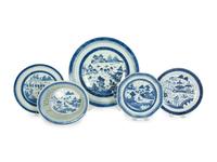 Five Canton Export Porcelain Articles