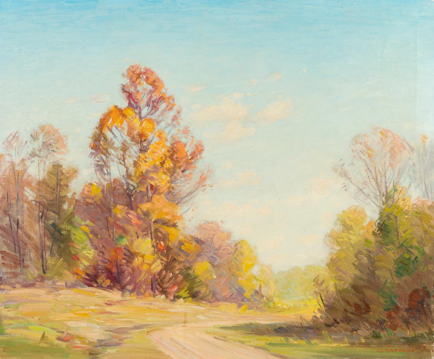 Varaldo Guiseppe Cariani, (American, 1891-1969), Road Between the Trees