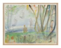 Layers of Time Series: Bathers, 1990 and Grazing Horses , 1989 (two works)