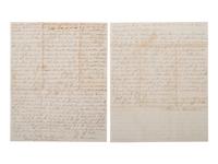[CIVIL WAR]. A group of 4 letters written by Lieutenant Malcom Ammidon, Companies H & C, 34th Massachusetts, with Lincoln and slavery content.