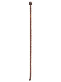 [CIVIL WAR]. GAR folk art carved cane featuring corps badges and patriotic motifs.