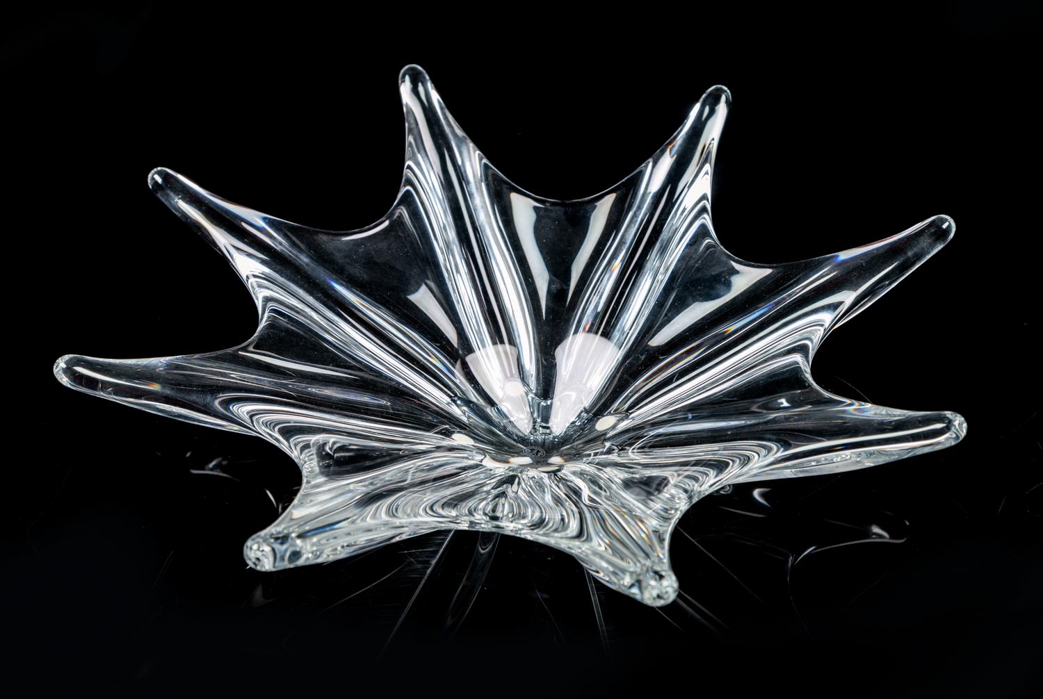 A Baccarat Dish Diameter 14 inches.