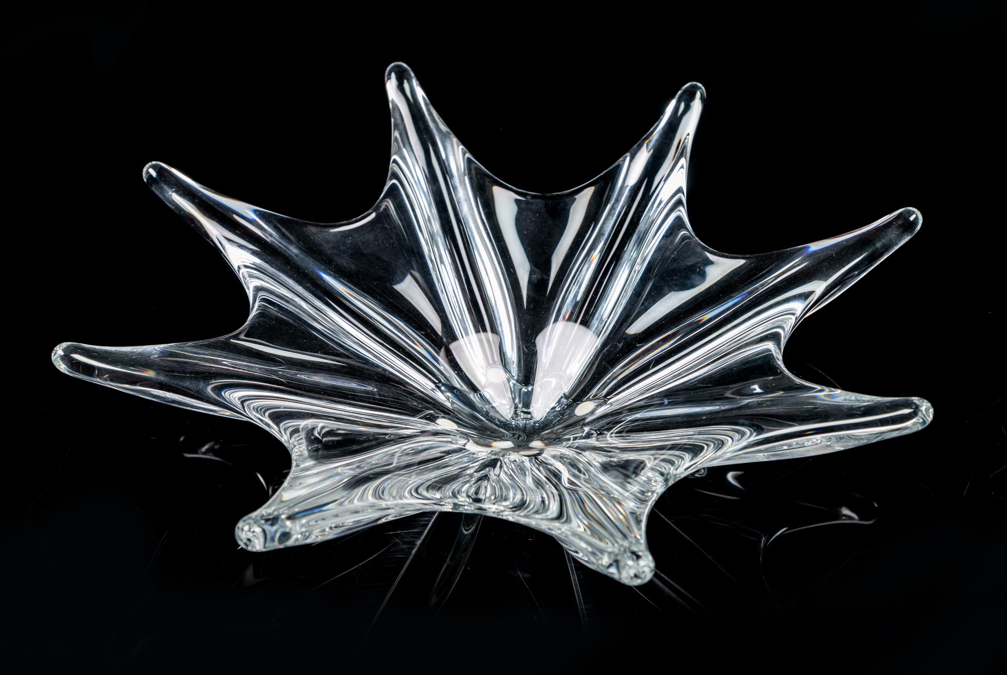 A Baccarat Dish Diameter 14 inches.