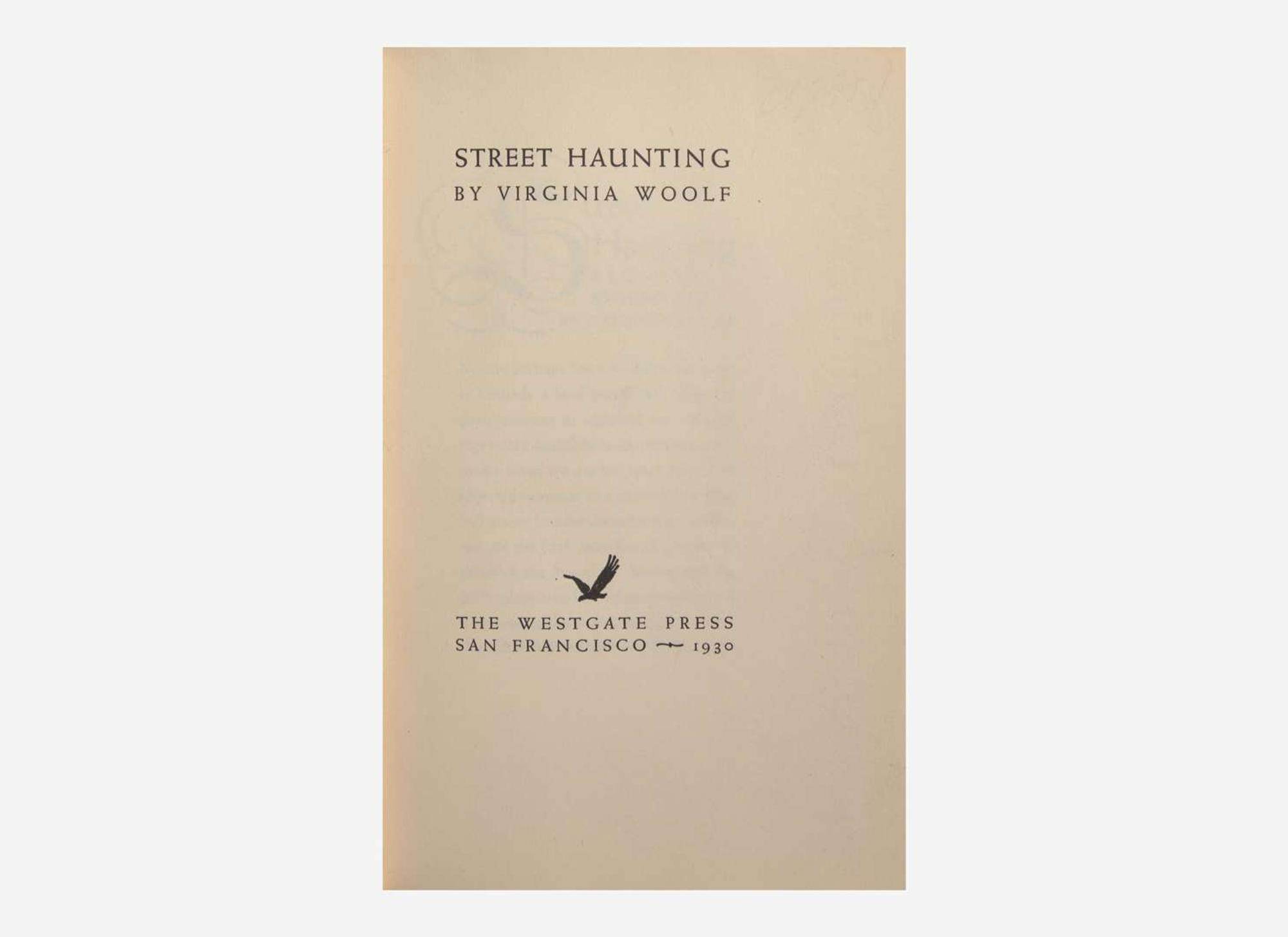 [Literature] Woolf, Virginia: Street Haunting