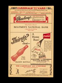 A Multi Signed Autograph 1927 St. Louis Cardinals Scorecard Featuring Hall of Famers — 20 Signatures (Beckett Authentication Services)