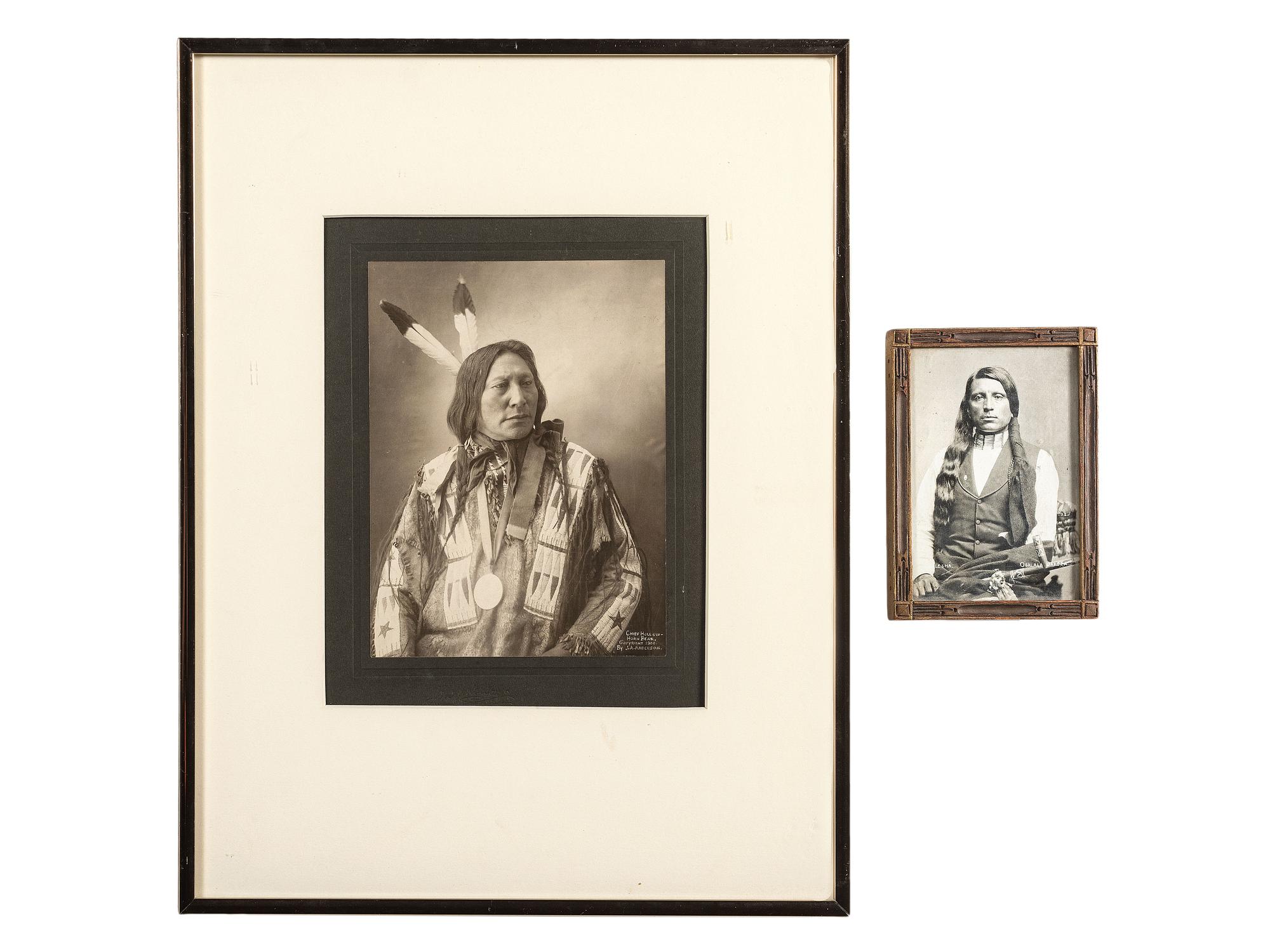 [NATIVE AMERICANS]. ANDERSON, J.A., photographer. Chief Hollow-Horn Bear. Rosebud, SD, 1900.