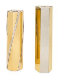 Two Italian Mixed Metal Vases