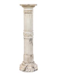 Two Continental Marble Pedestals