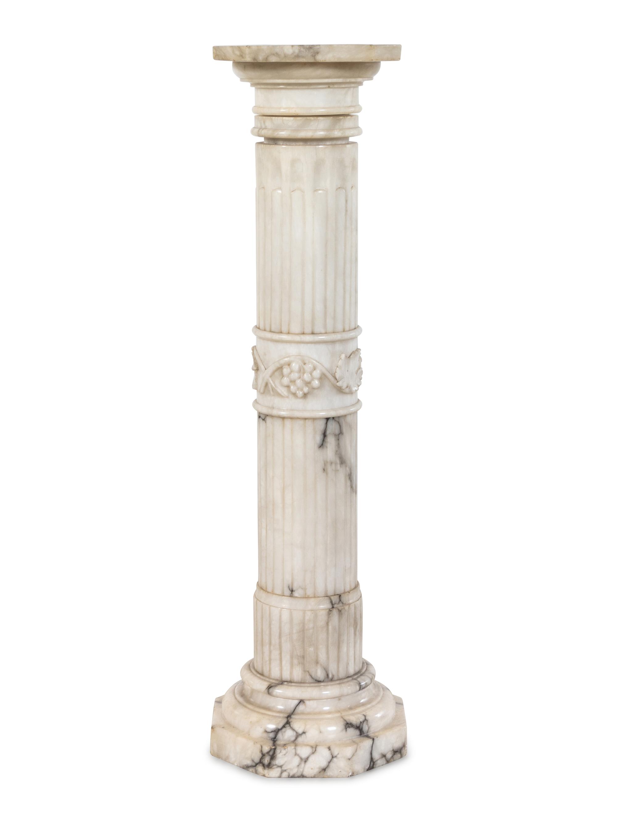 Two Continental Marble Pedestals