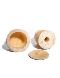 An Egyptian Alabaster Jar and a Lidded Kohl Pot
