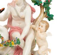 A Meissen Porcelain Figure of Leda and the Swan