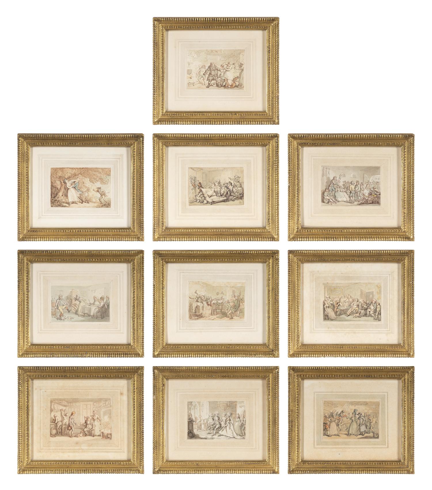 A Group of Ten Drawings: seven illustrations for The Adventures of Roderick Random , and three unpublished illustrations for The Adventures of Joseph Andrews, and His Friend Mr. Abraham Adams