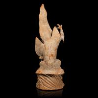 A Chinese Painted Pottery Figure of an Earth Spirit, Tang Dynasty 唐 彩陶鎮墓獸