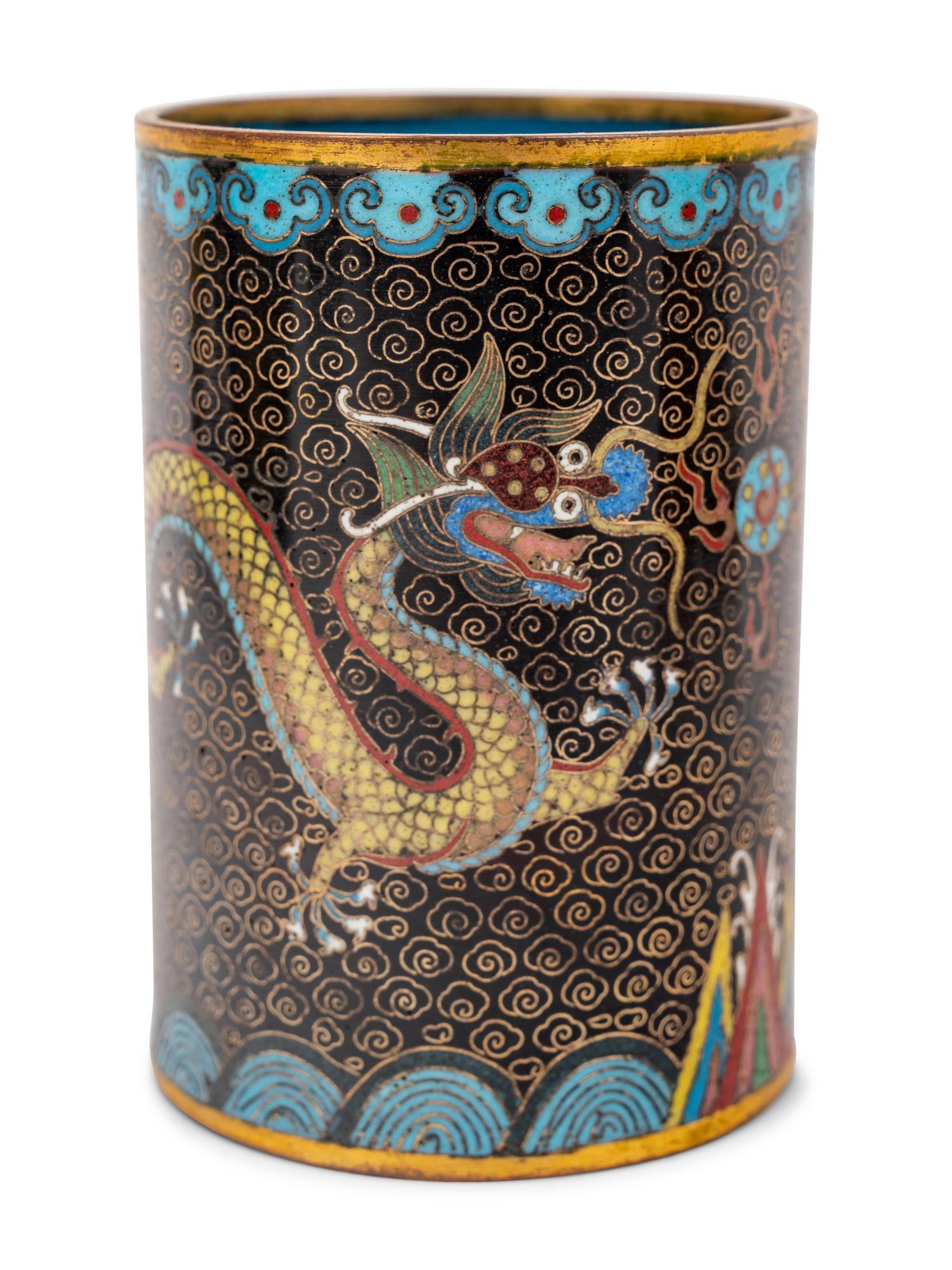 12 Chinese Cloisonné Enamel Circular Vessels