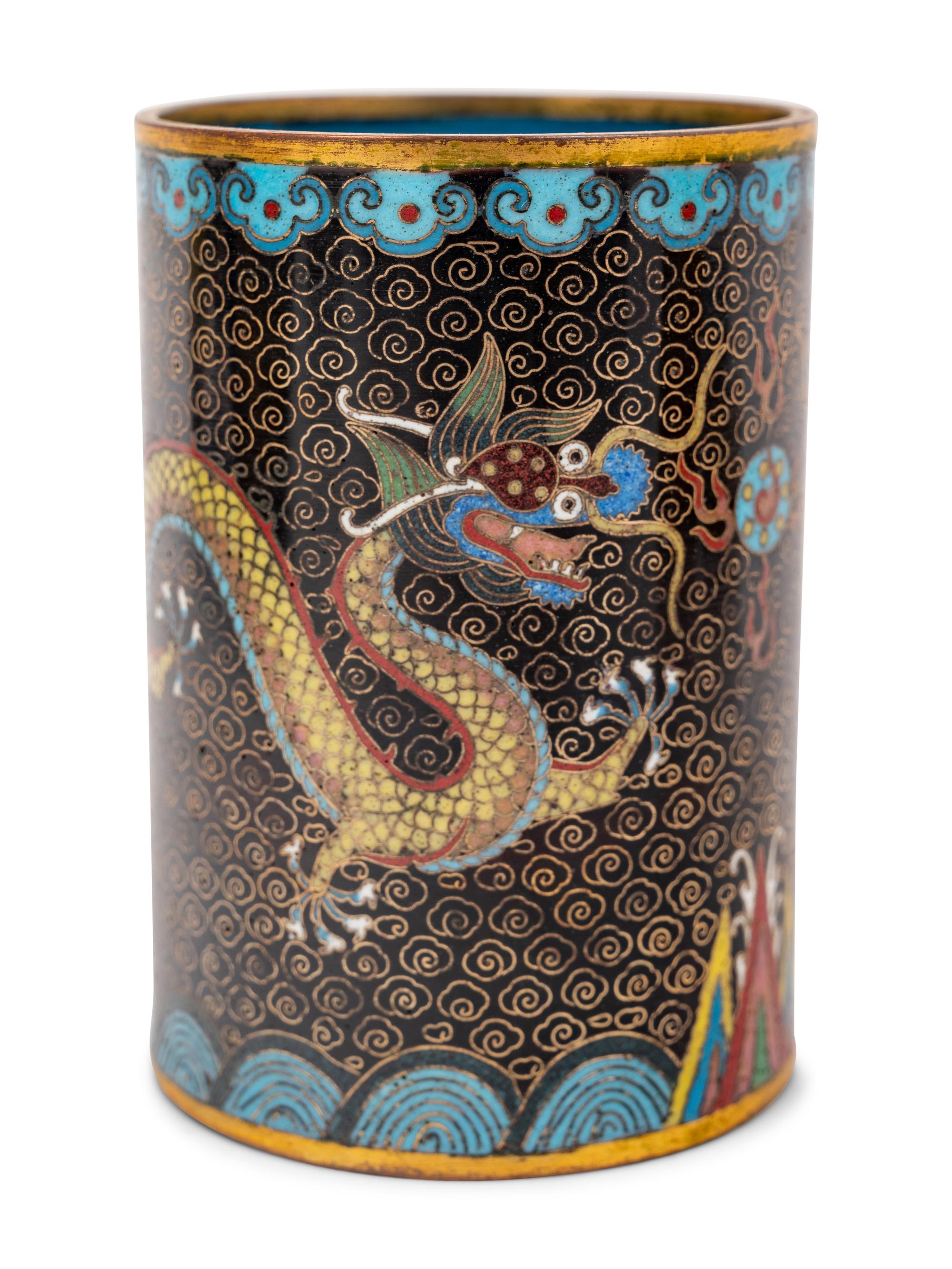 12 Chinese Cloisonné Enamel Circular Vessels