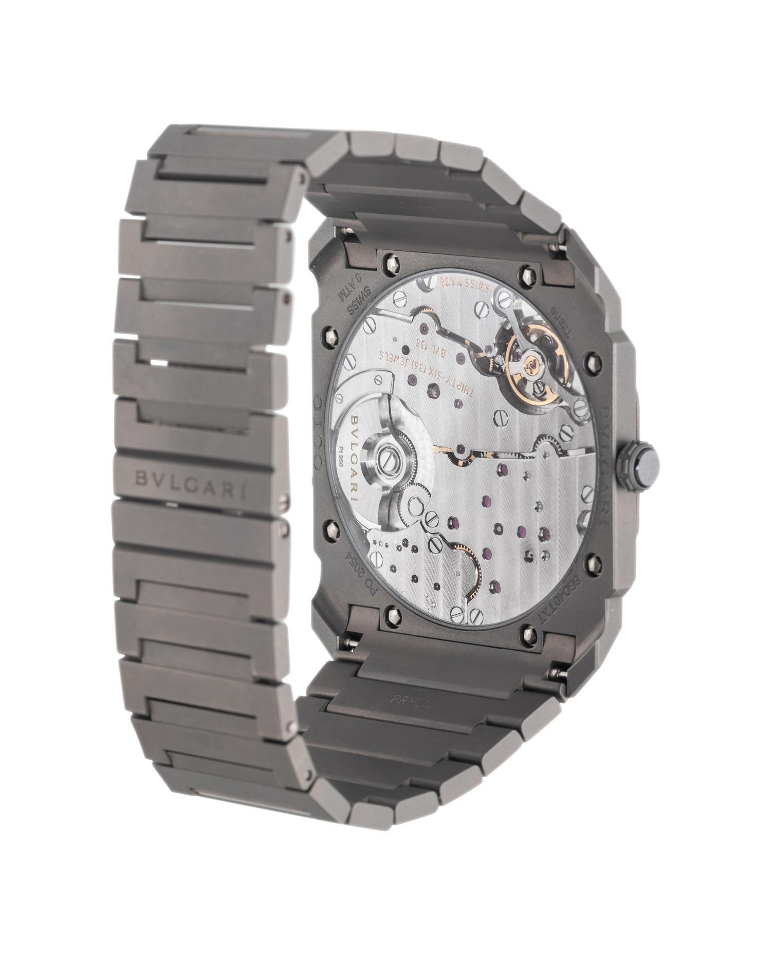 BVLGARI, TITANIUM 'OCTO FINISSIMO' WATCH