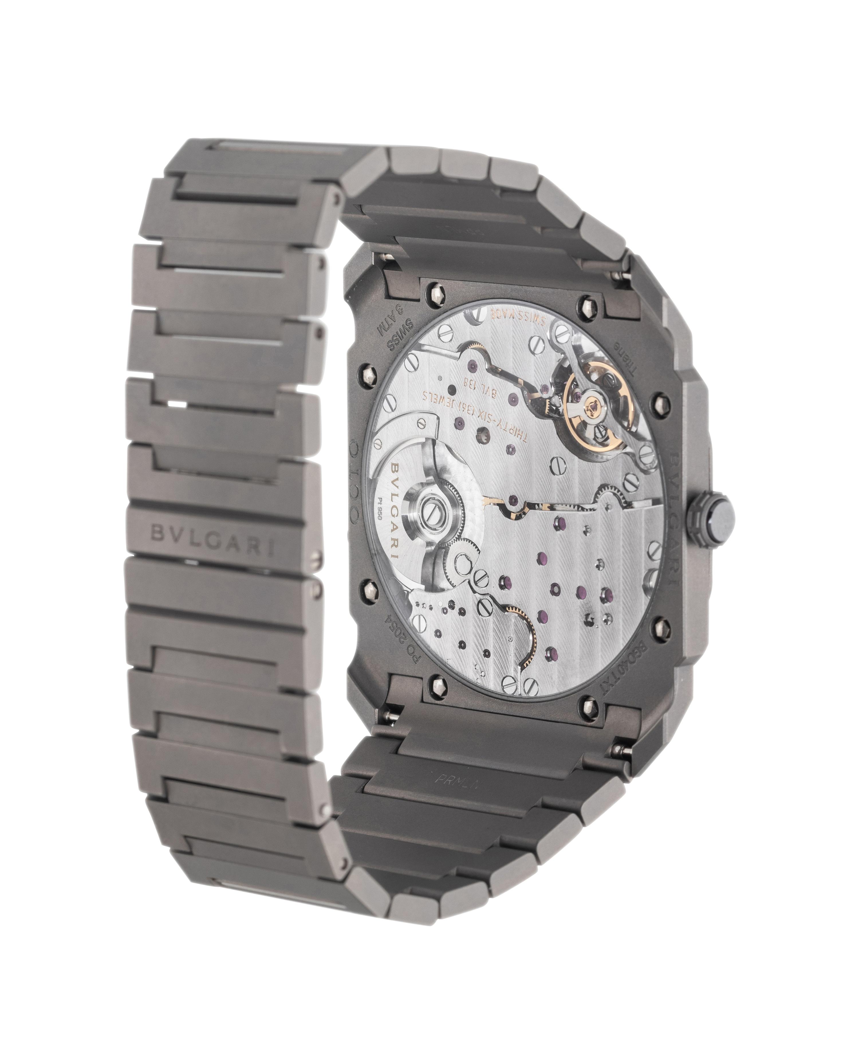 BVLGARI, TITANIUM 'OCTO FINISSIMO' WATCH
