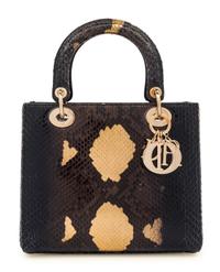 Christian Dior Gold and Black Python Small Lady Dior Bag, 2012