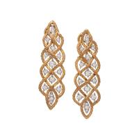 BUCCELLATI, BICOLOR GOLD AND DIAMOND EARRINGS