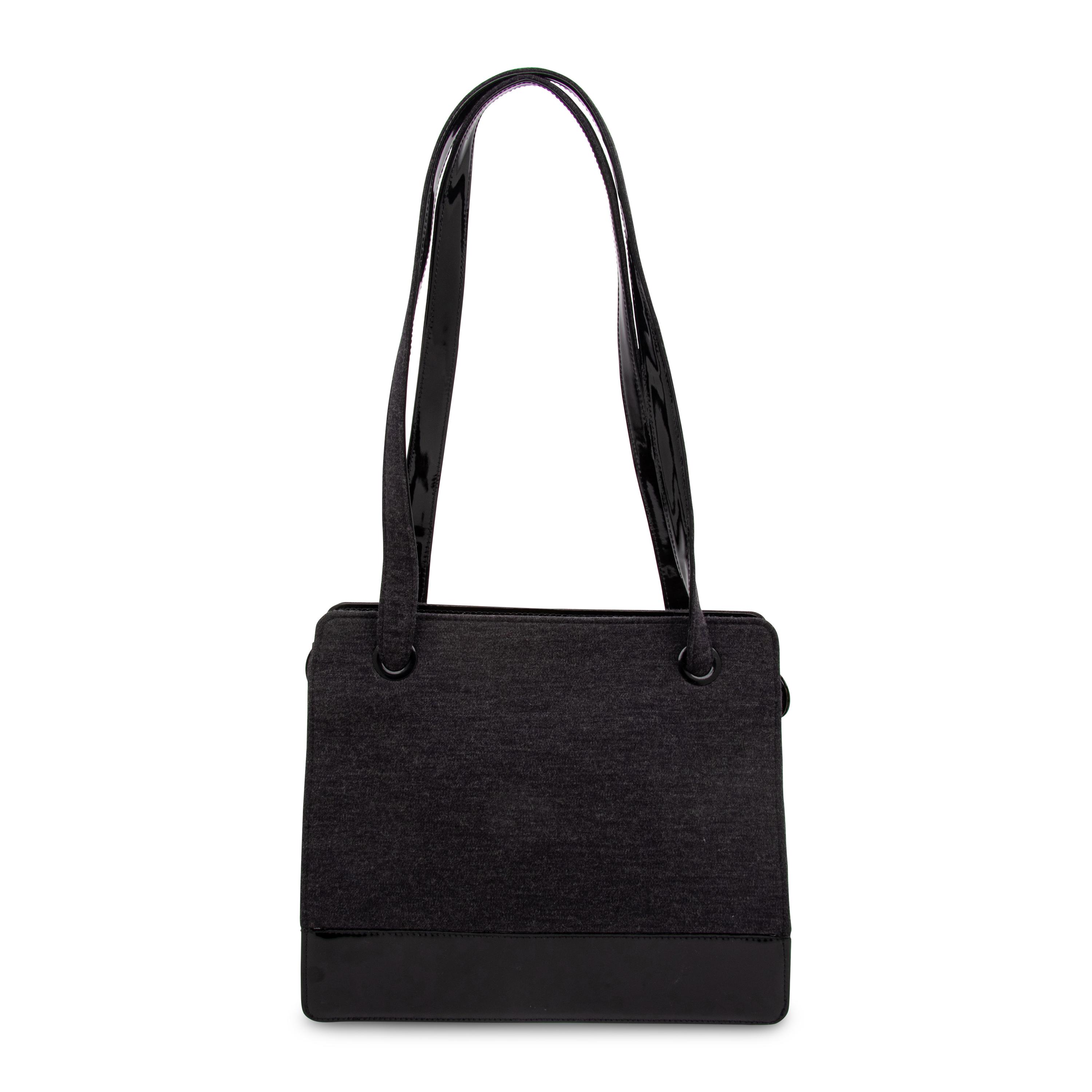 Chanel, Wool Jersey & Patent Leather Handbag