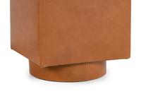 A Pair of Custom Leather-Veneered Pedestals
