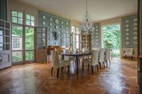 A Large Samson Porcelain Vase Converted to a Glass-Top Table