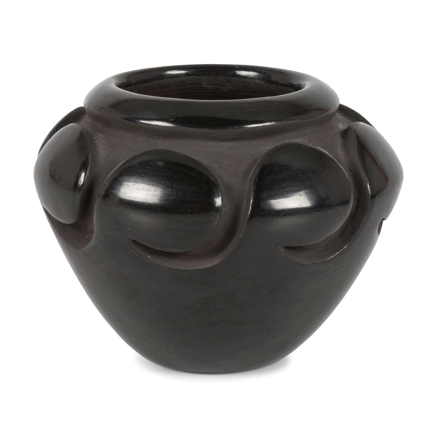 Carved Blackware Jar