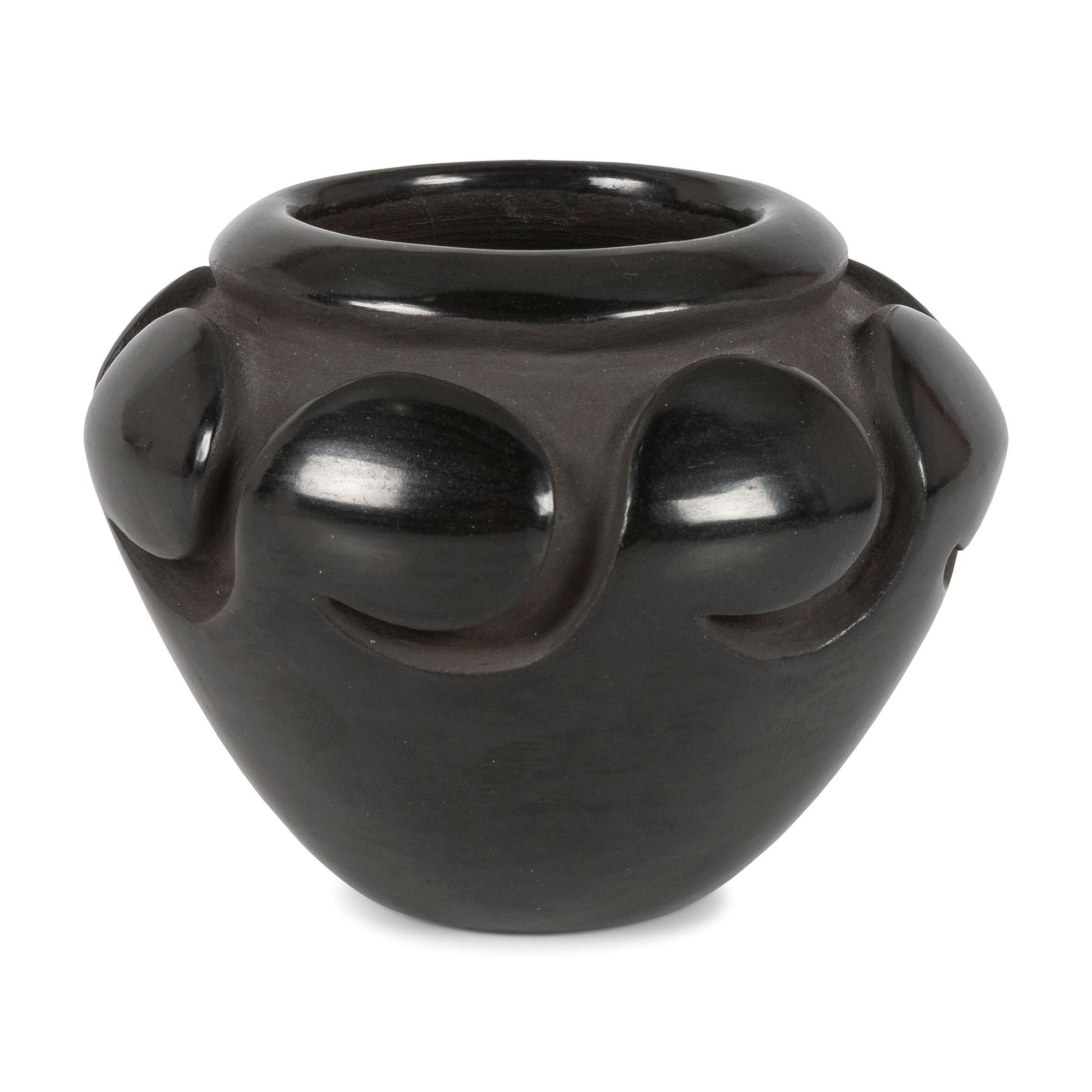 Carved Blackware Jar