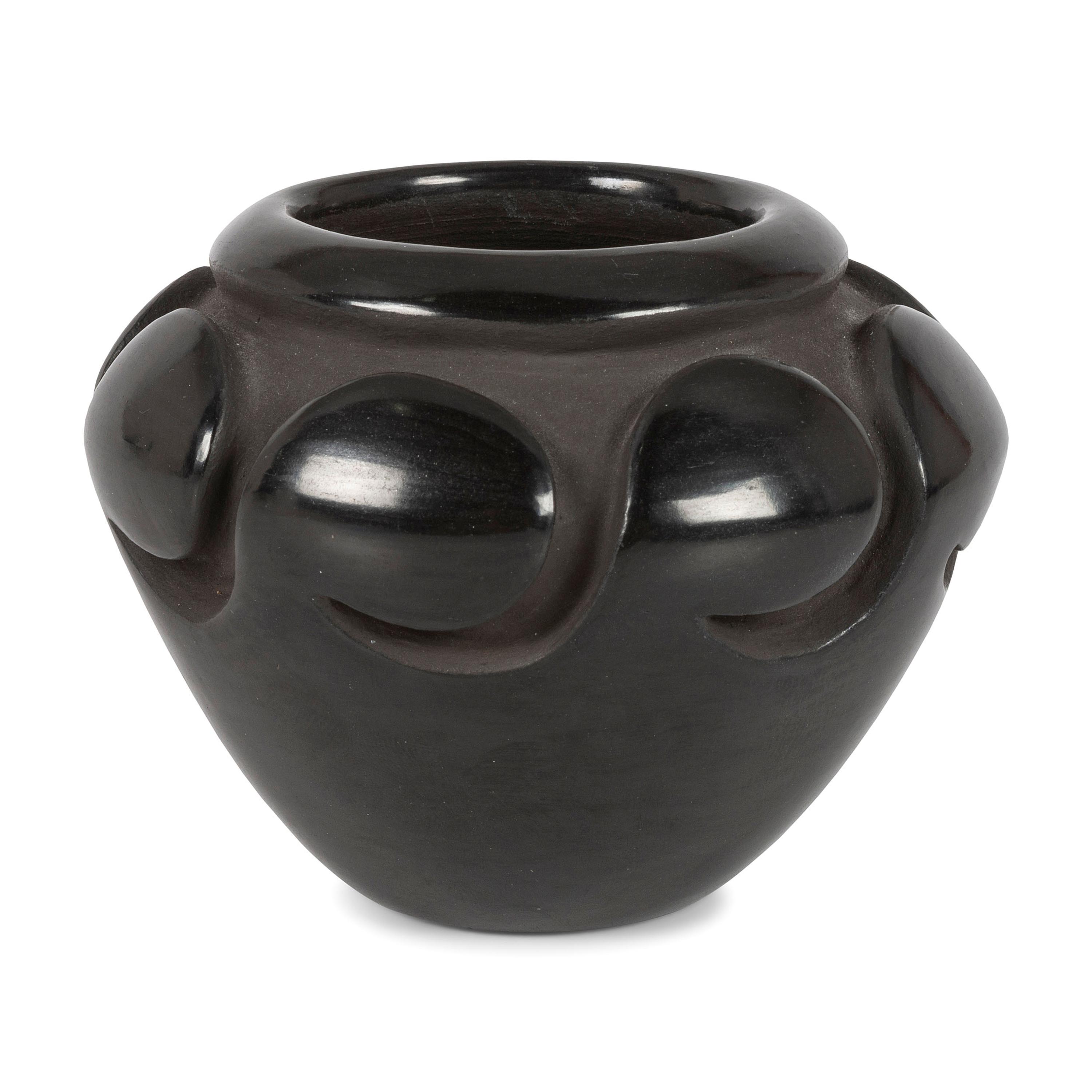 Carved Blackware Jar