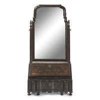 A Queen Anne Japanned Dressing Mirror