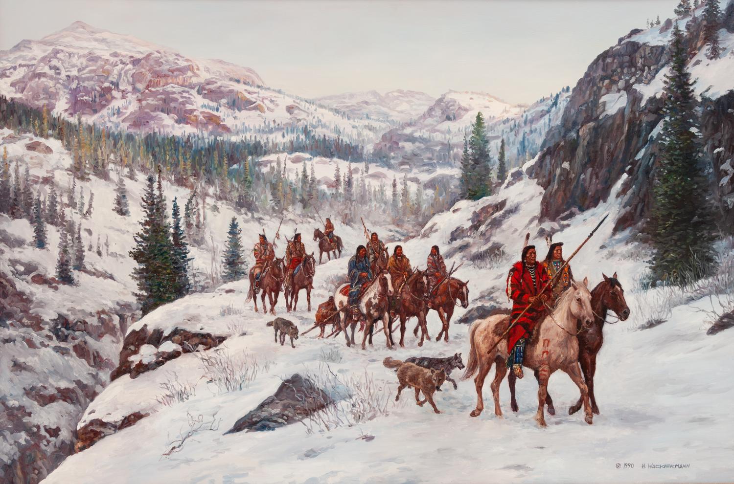 Blackfeet Moving Camp