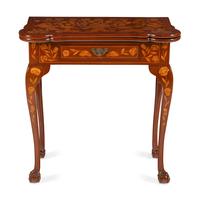 A Dutch Mahogany and Marquetry Card Table
