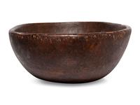 A Large Burl Maple or Ash Dough Bowl