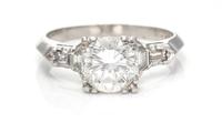 A Platinum and Diamond Ring, 8.20 dwts.