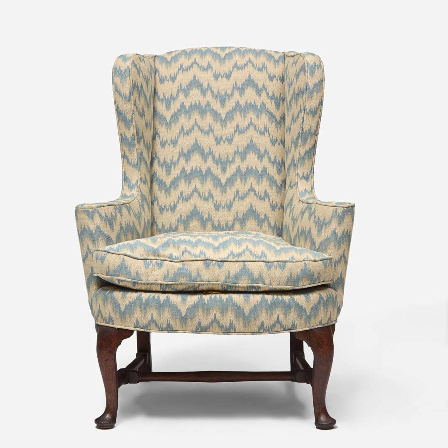 A Queen Anne carved mahogany easy chair Probably Boston, MA, 18th century