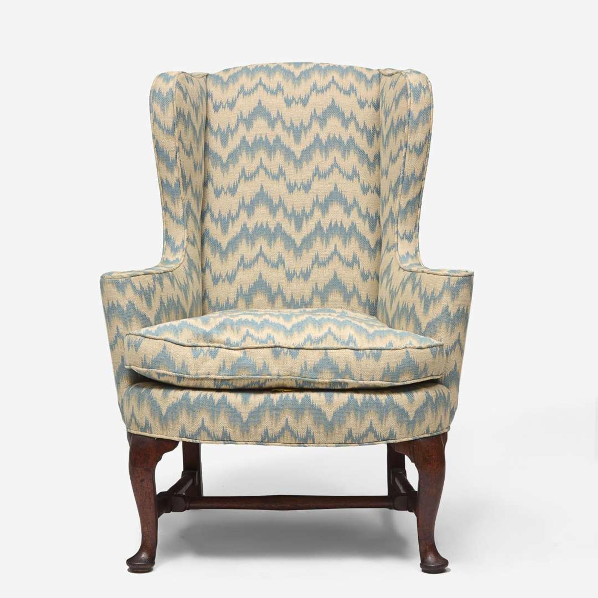 A Queen Anne carved mahogany easy chair Probably Boston, MA, 18th century