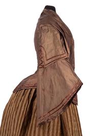 Two Silk Bodices Trimmed with Velvet, 1850s