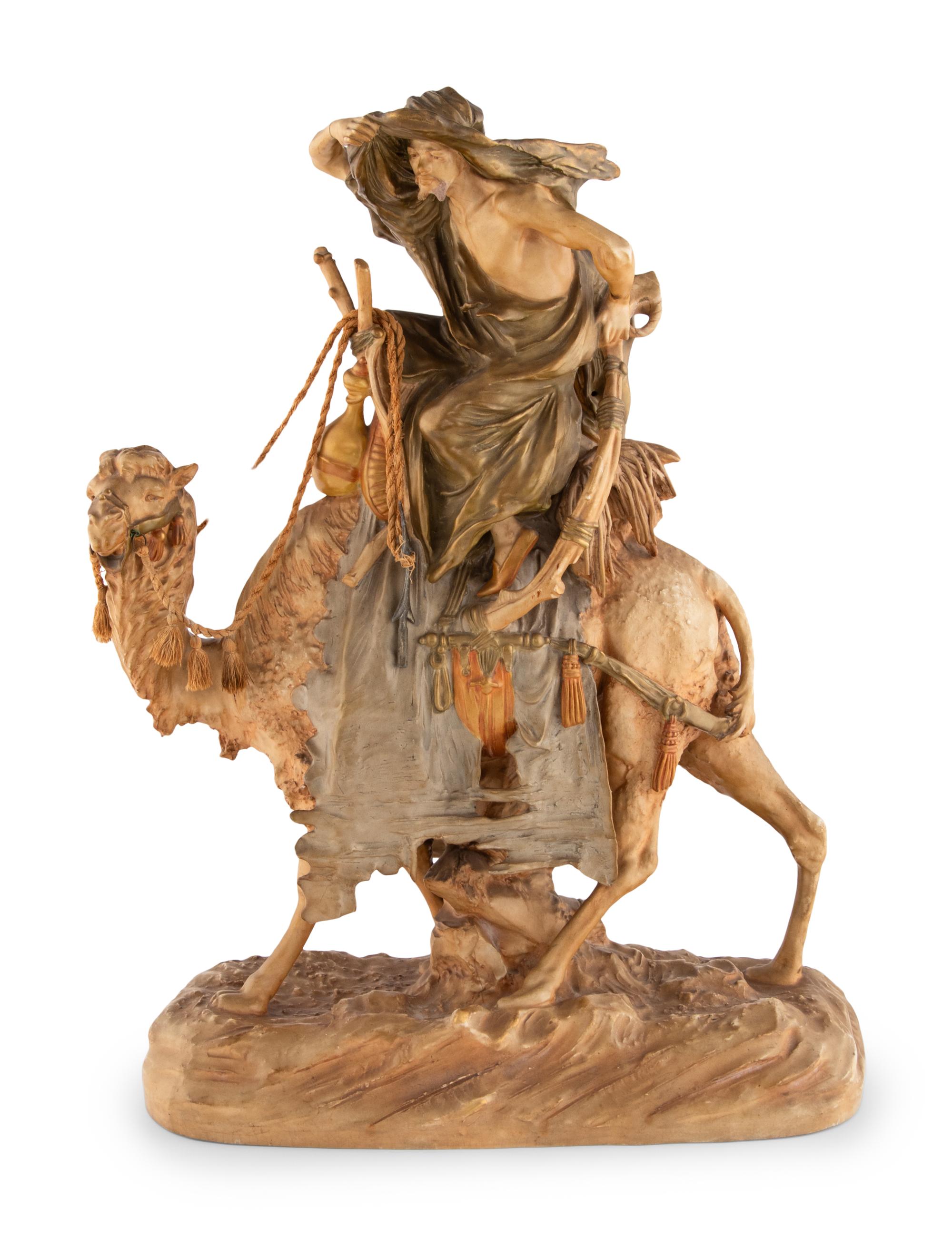 An Austrian Amphora Pottery Figural Group