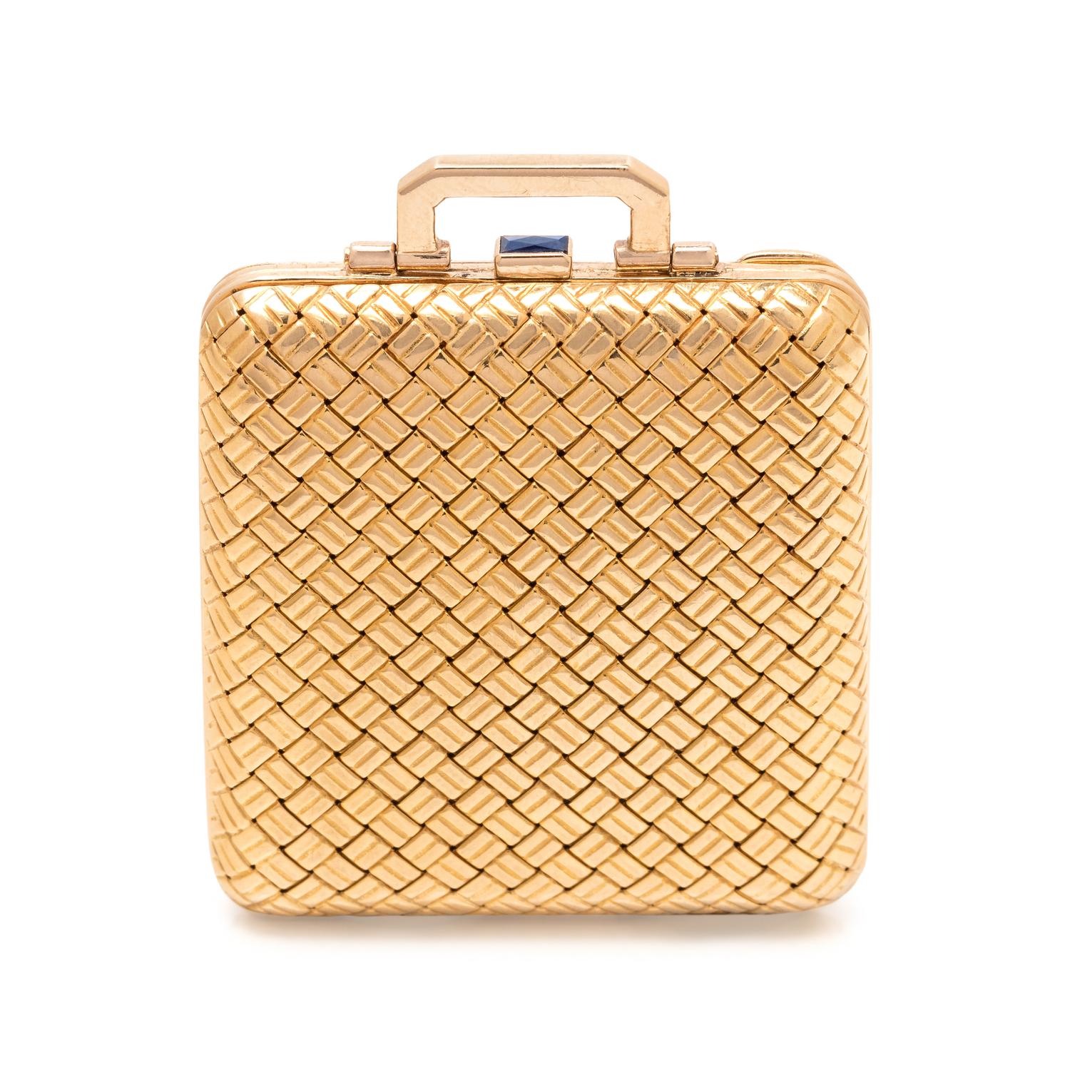 VAN CLEEF & ARPELS, ULYSSE NARDIN, 18K YELLOW GOLD TRAVEL CLOCK