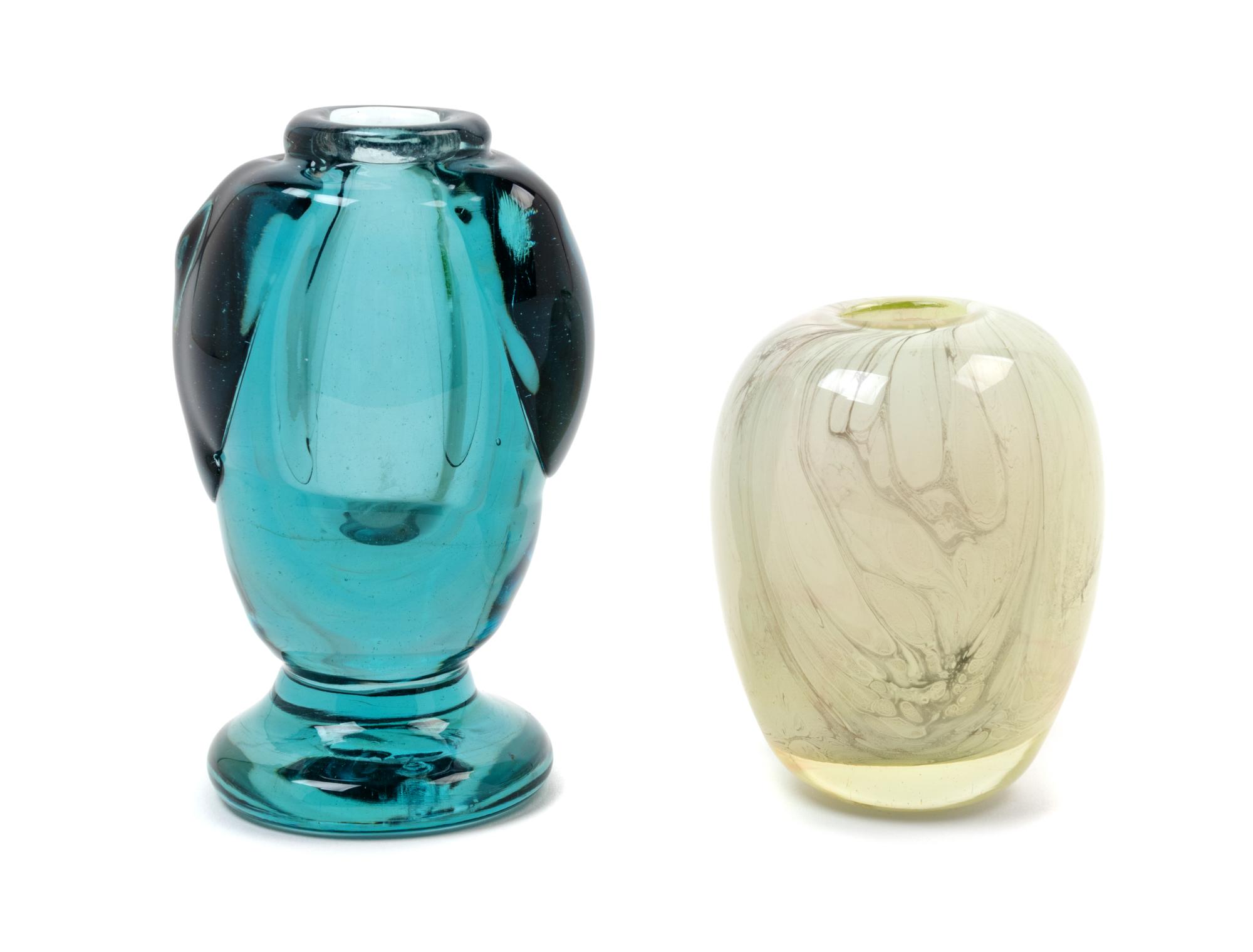 Two Paperweight Vases