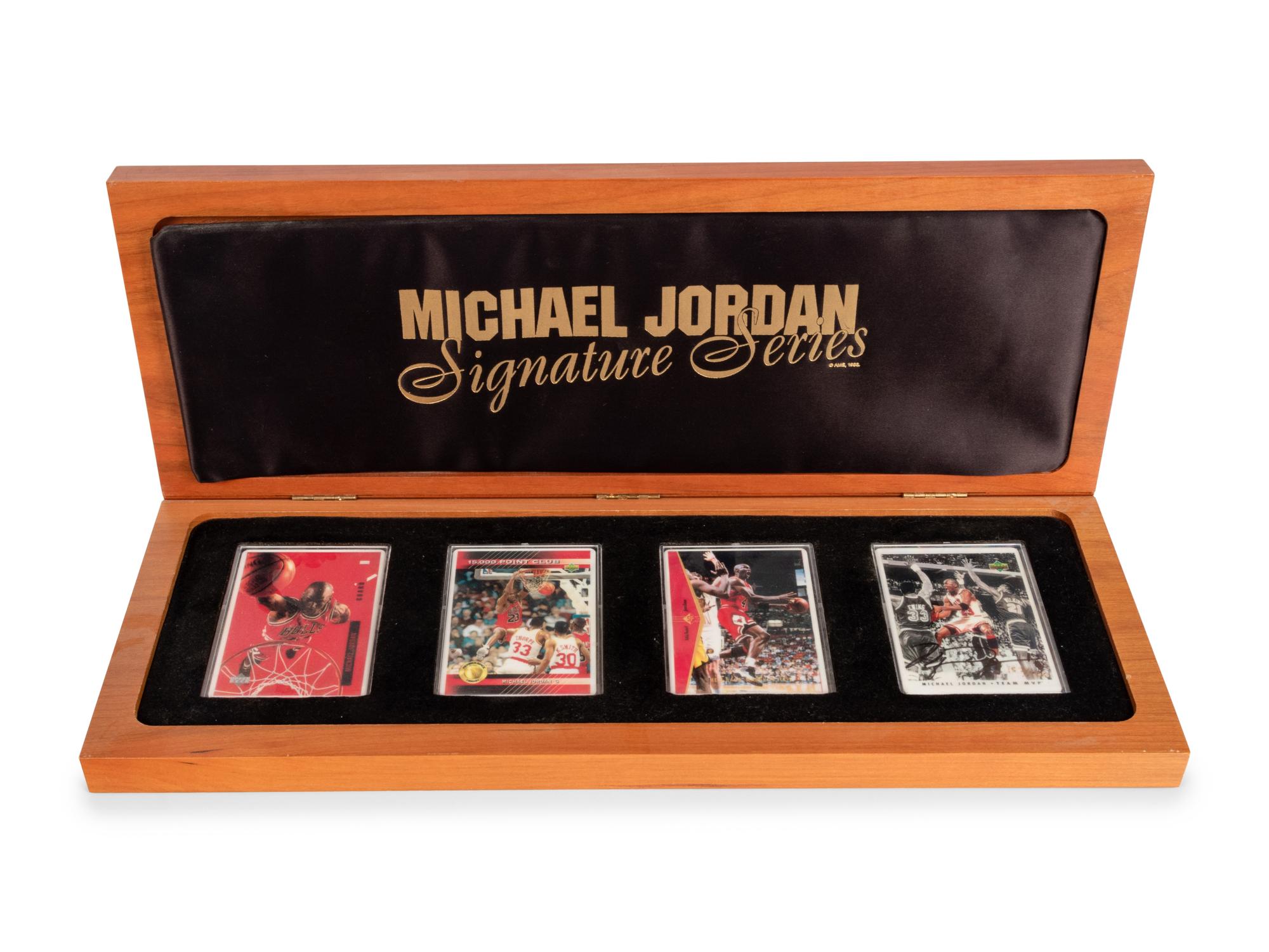 A Michael Jordan Signature Series Set of Basketball Cards Including Signed Autograph Card (Upper Deck Authenticated),
