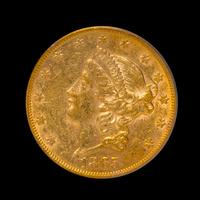 A United States 1865-S Liberty Head $20 Gold Coin