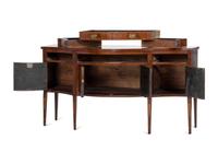 A Federal Inlaid and Figured Mahogany Serpentine Sideboard