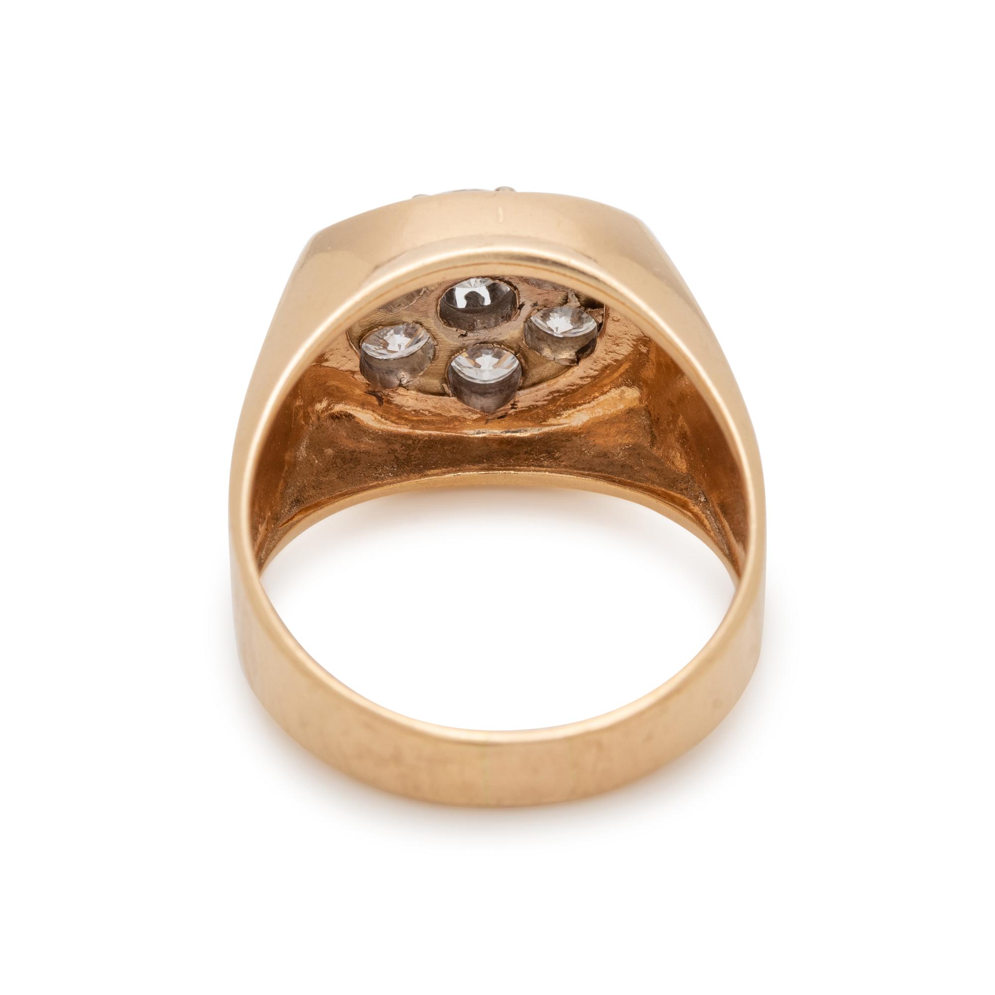 YELLOW GOLD AND CLARITY ENHANCED DIAMOND RING