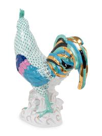 A Large Herend Porcelain Rooster