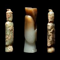 Three Chinese Archaistic Jade Figures of Males