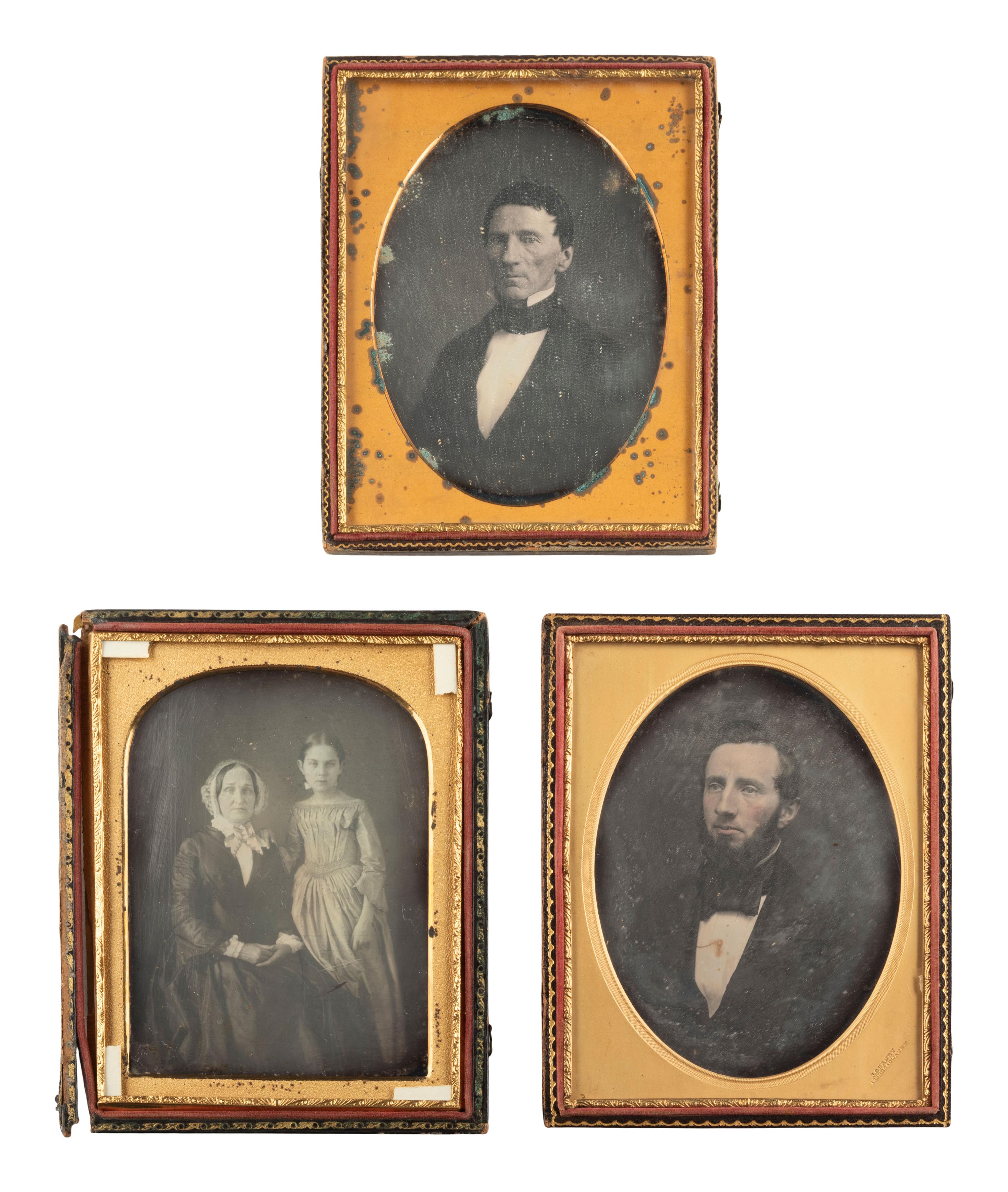 [EARLY PHOTOGRAPHY]. An assortment of cased images, many collected as associated family groups.