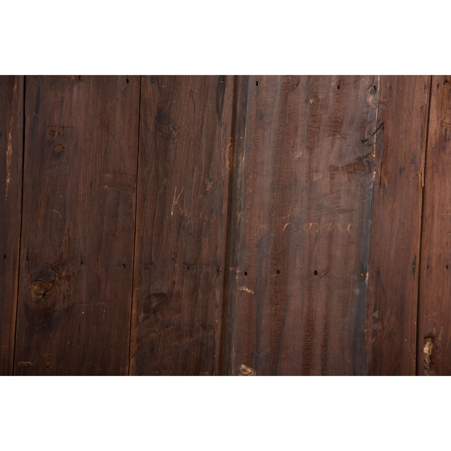 A Federal Grain Painted Cherrywood Corner Cupboard