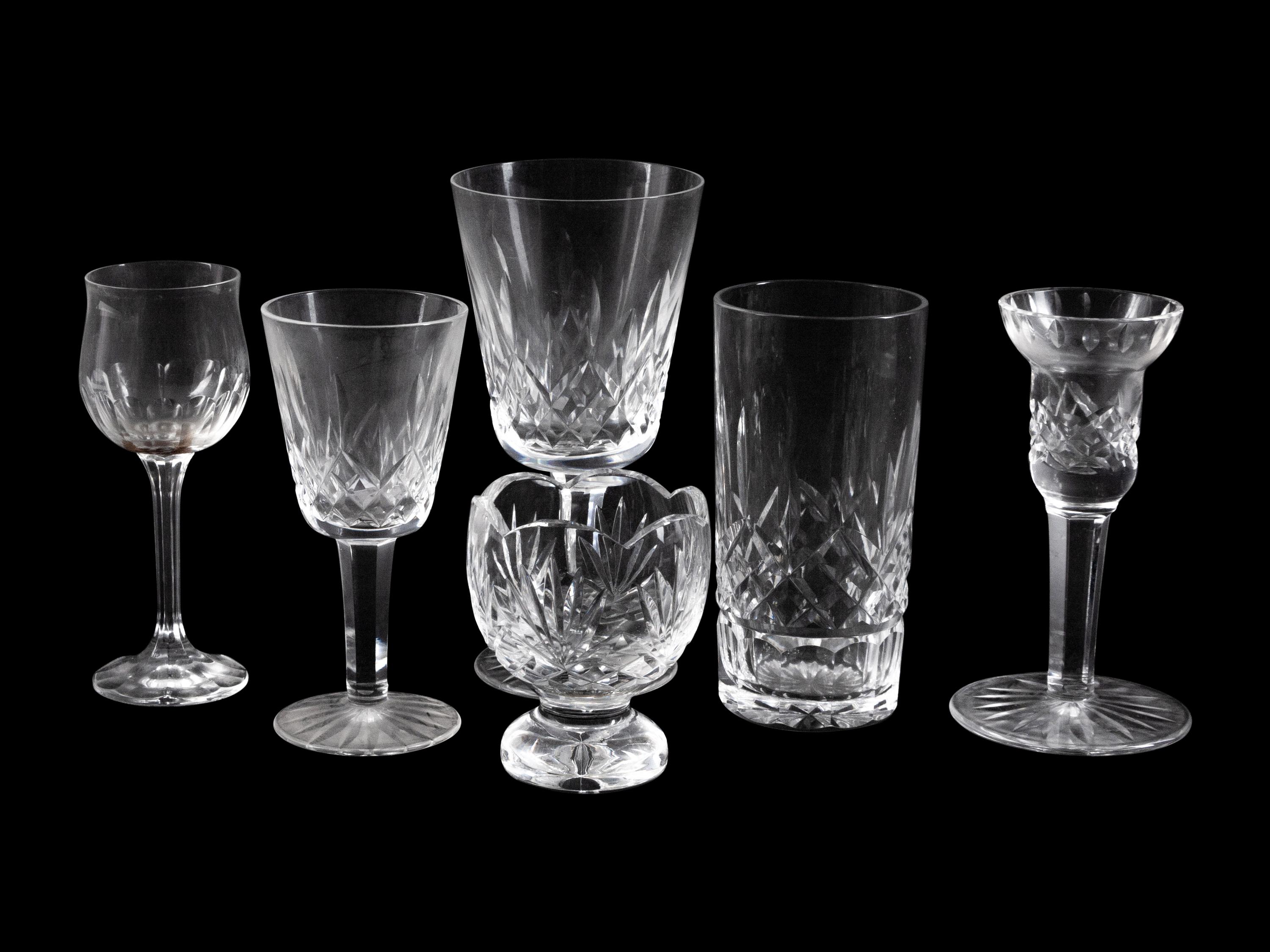 A Group of Waterford Lismore Glass Stemware