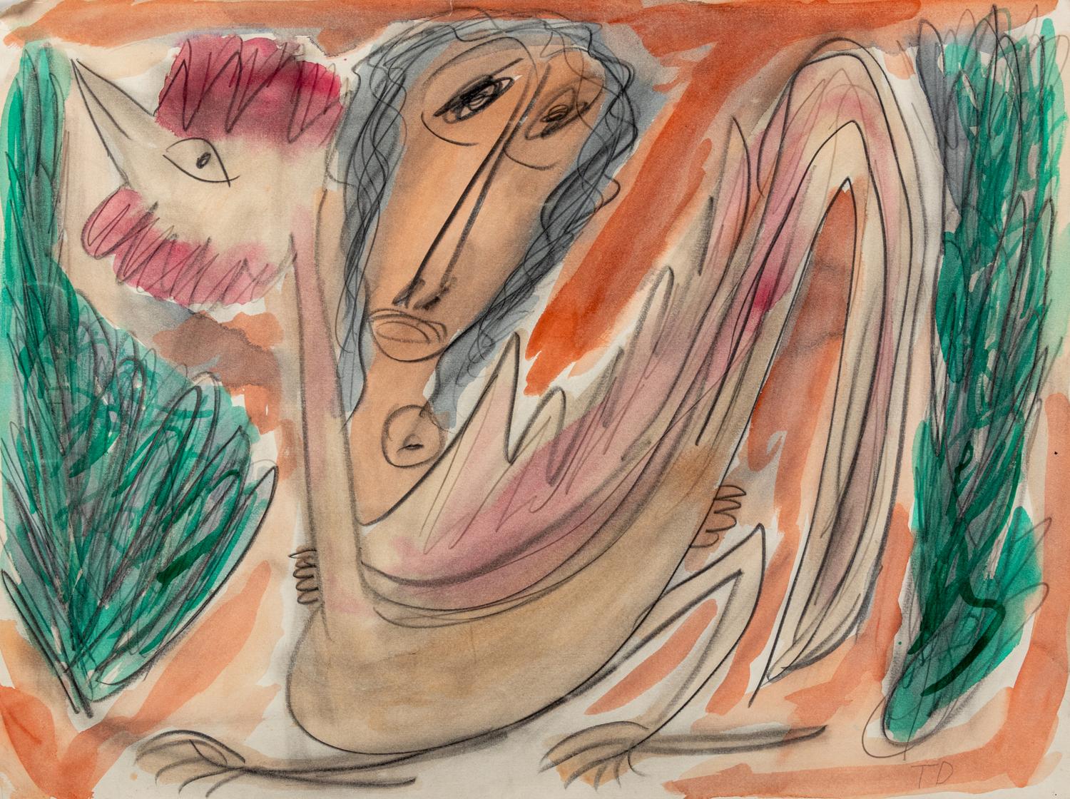 Untitled (Woman with Bird), c. 1990